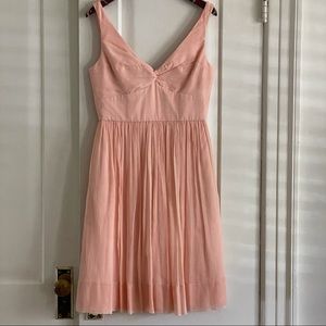 J Crew Light Pink Twist Knot Chiffon Dress